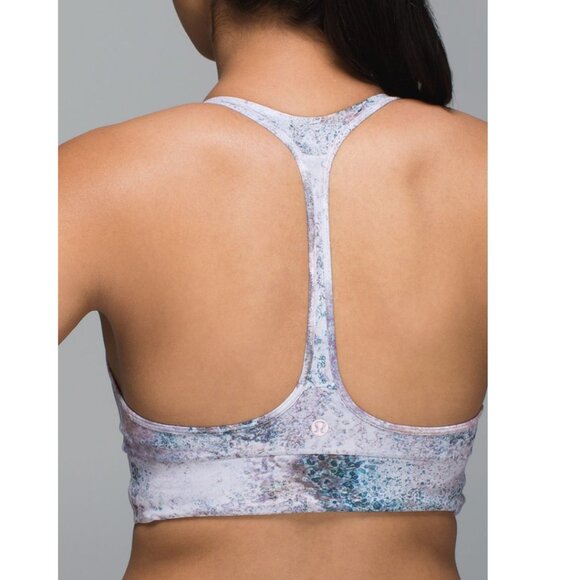 Lululemon Retreat Bra In Sugar Crush Multi / Black Cherry Size 4 - Picture 2 of 8